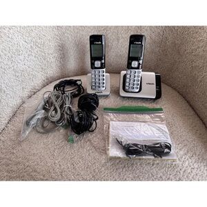 VTech CS6719-2 DECT 6.0 Cordless Phone System 2 Handsets Caller ID Tested Works